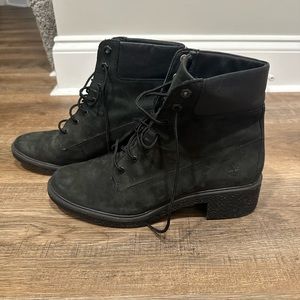 Timberland Black Suede/Leather Combat Boot - Like New